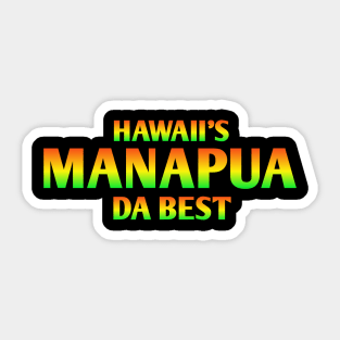 Hawaii t-shirt designs MANAPUA Sticker